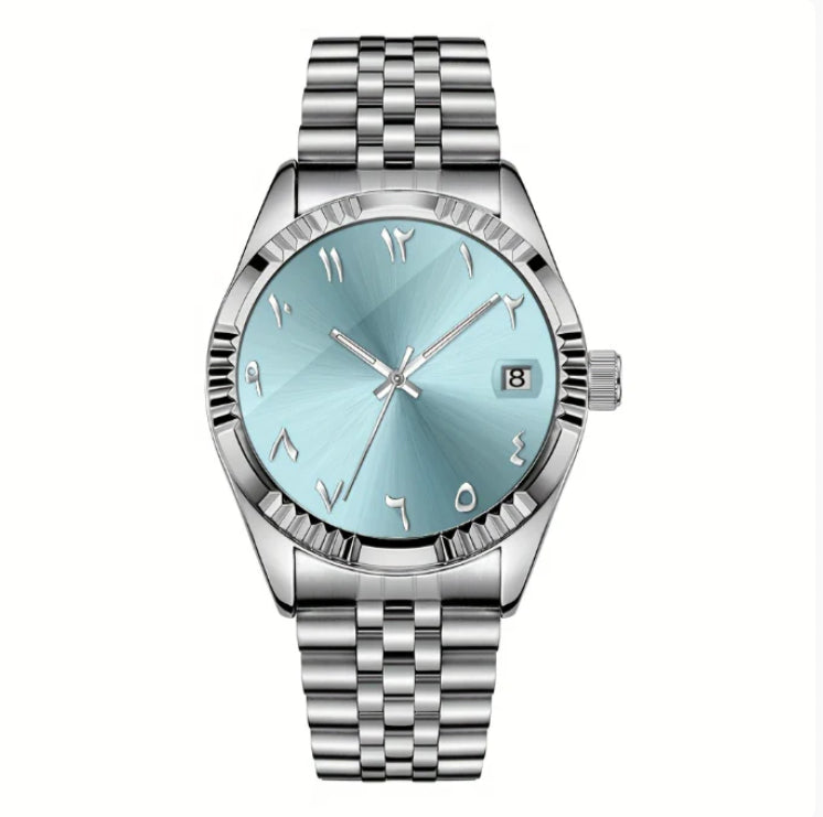 Luxurious Turquoise Tone Watch - Dazzling and Ornate