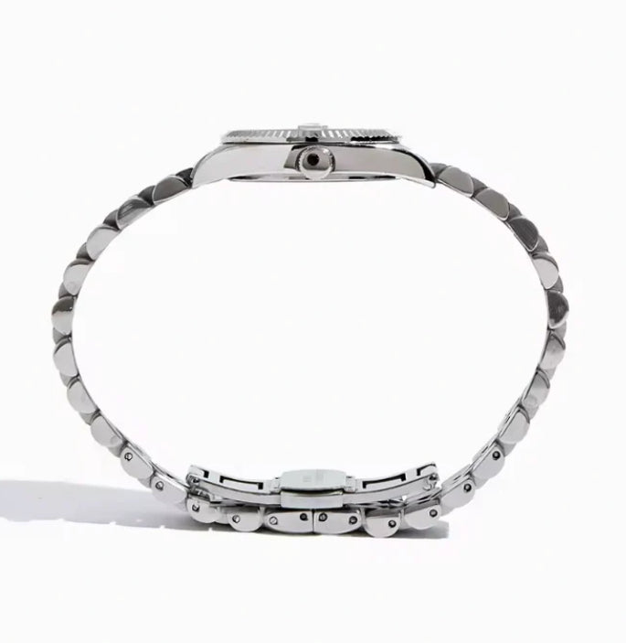 Luxurious Black Tone Watch - Dazzling and Ornate