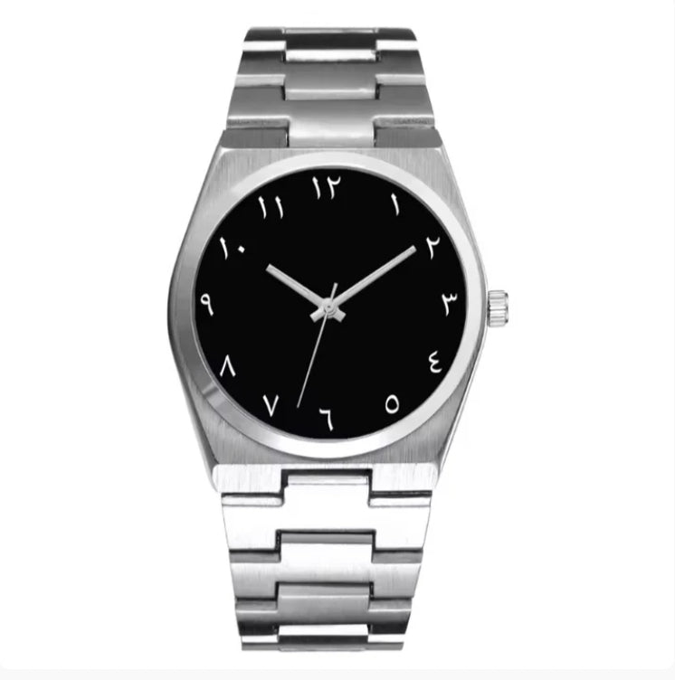 Luxurious Black Tone Watch - Dazzling and Ornate